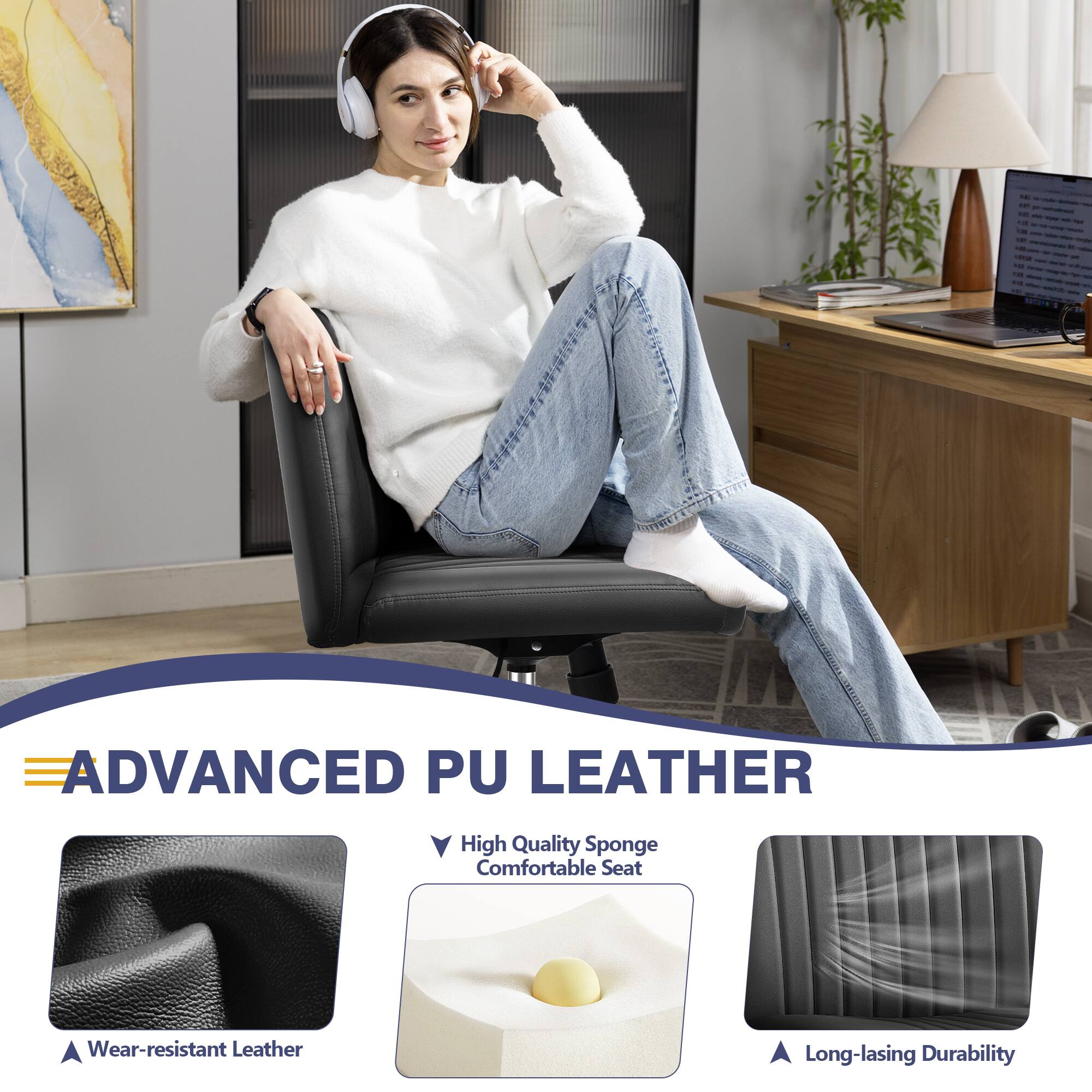 ADVANCED PU LEATHER

- Wear-resistant Leather
- High Quality Sponge Comfortable Seat
- Long-lasing Durability