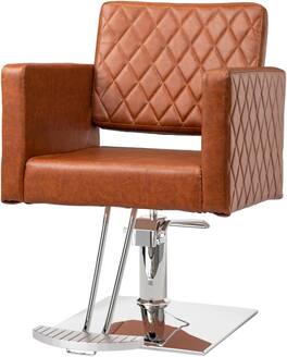 Winado - All Purpose Hydraulic Barber Chair Hair Styling Chair 360° Swivel Beauty Spa Equipment with Hydraulic Pump and Footrest - Brown