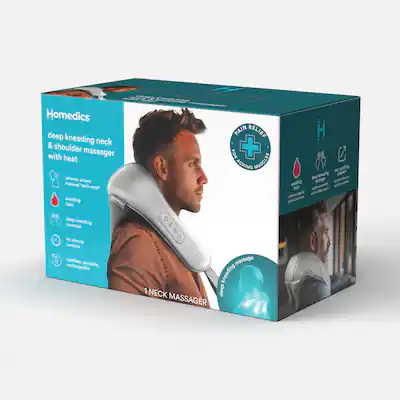 Homedics Hands Free Kneading Neck Shoulder Massager with Heat - Gray Homedics Hands Free Kneading Neck Shoulder Massager with Heat - Gray