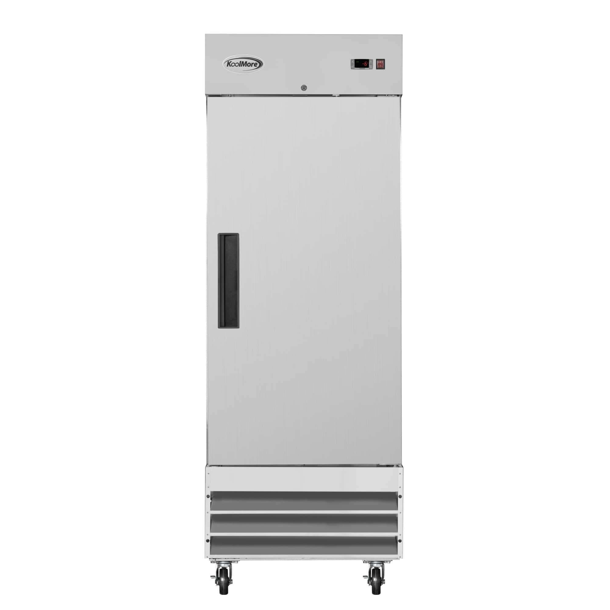 Front. Koolmore - 29 in. Commercial Stainless Steel One-Door Reach-In Freezer 23 cu ft. RIF-1D-SS - Stainless steel.