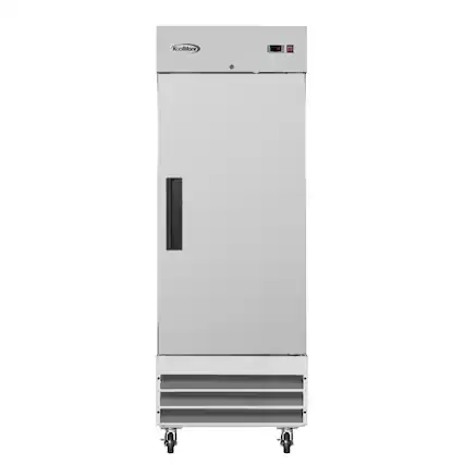Front. Koolmore - 29 in. Commercial Stainless Steel One-Door Reach-In Freezer 23 cu ft. RIF-1D-SS - Stainless steel.