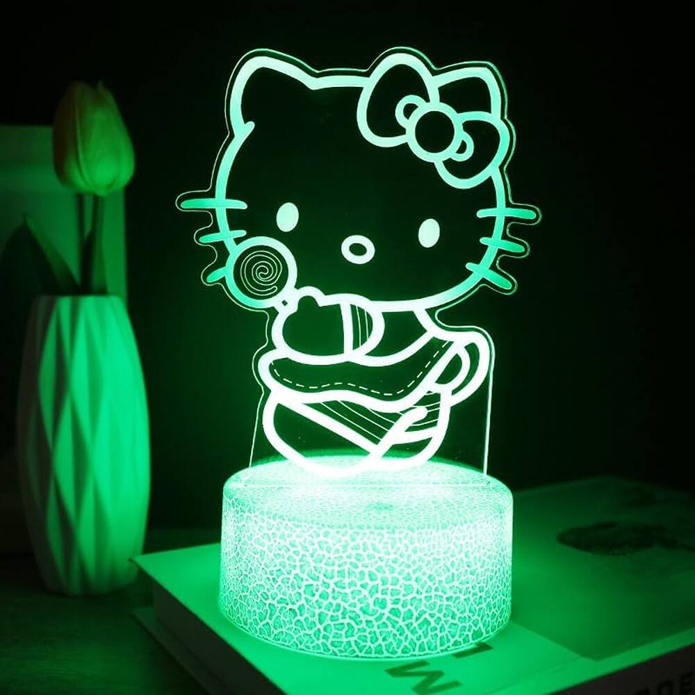 Back. Schertz - Anime Cat 16-Color Night Light – Remote Control, Dimmer, Timer.