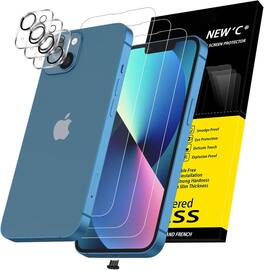 PARKER SLATER - 3x iPhone 13 Screen & Camera Lens Protector, Ultra-Resistant Tempered Glass - Clear