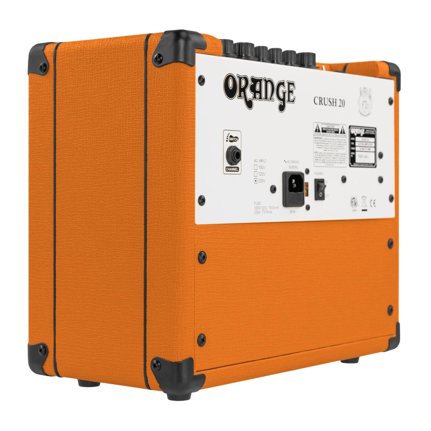 ORANGE CRUSH 20

CHANNEL K NPU 2

100 120V 230V

LIC NAN 50

3 PORES

FUS 100W 20V

THA 23

TTnA

CE