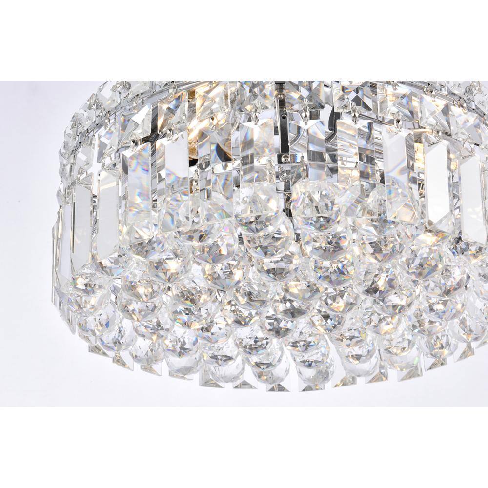 Alt View 6. Elegant Lighting - Maxime 4 light Chrome Flush Mount Clear Royal Cut Crystal - Chrome.