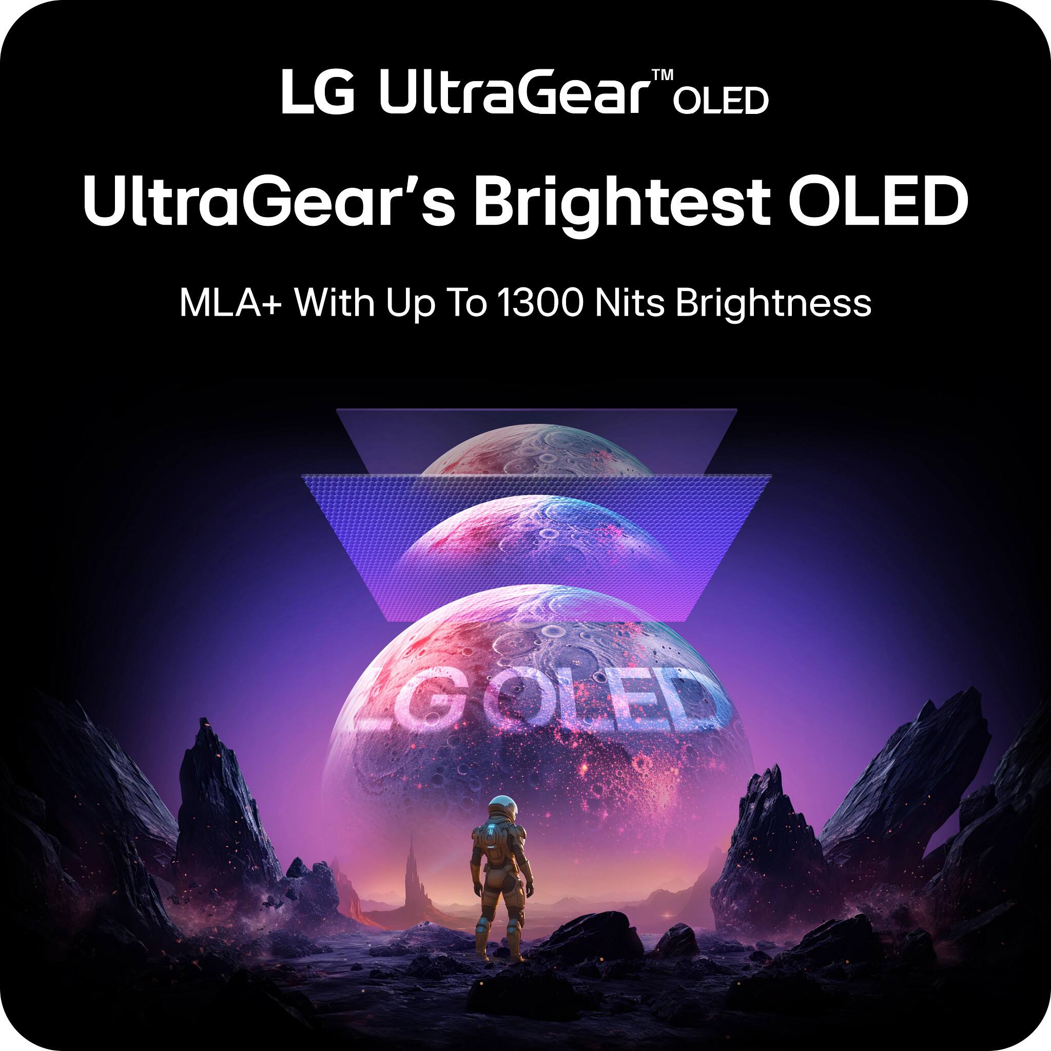 LG UltraGear™ OLED  
UltraGear's Brightest OLED  
MLA+ With Up To 1300 Nits Brightness