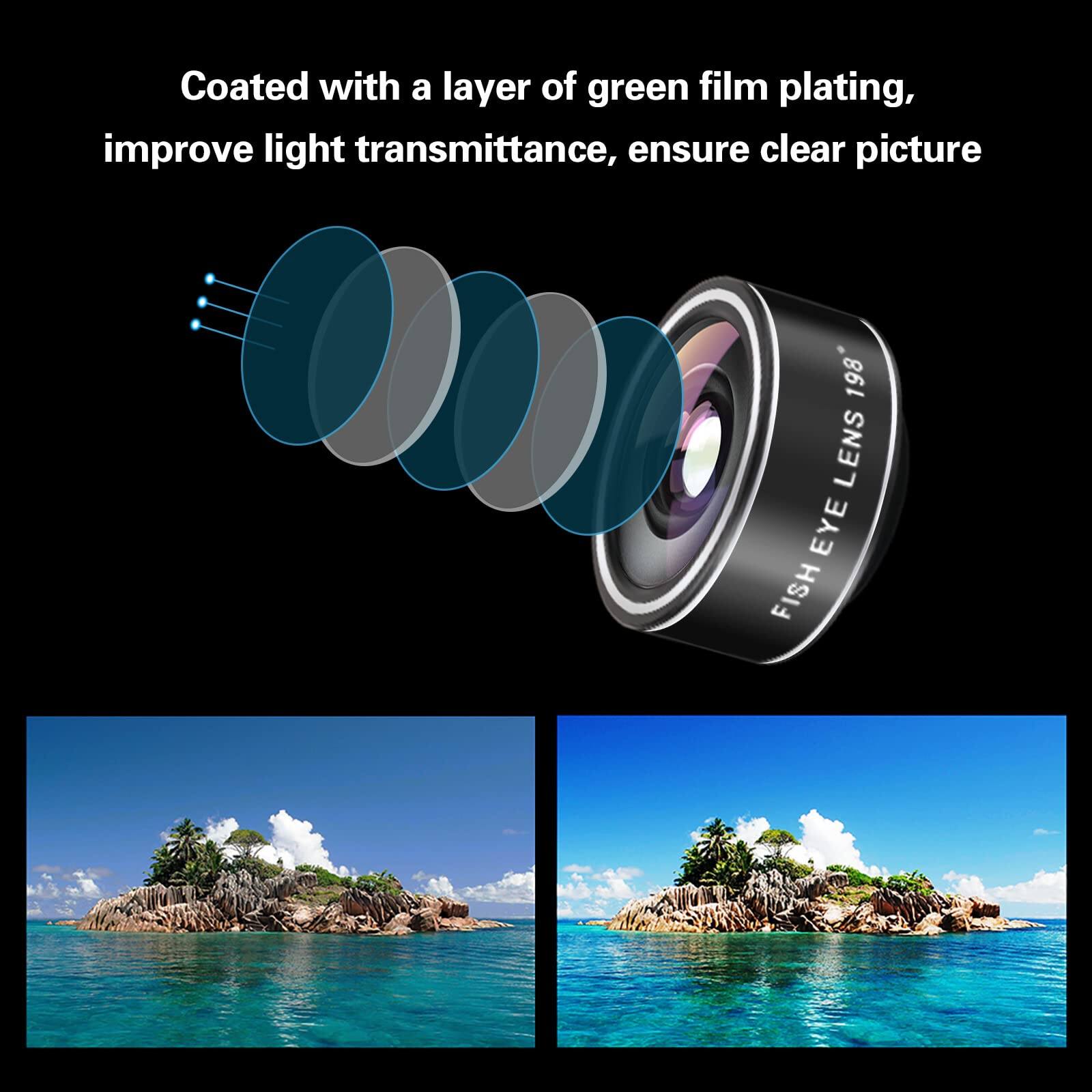 Coated with a layer of green film plating, improve light transmittance, ensure clear picture

FISH EYE LENS 198°