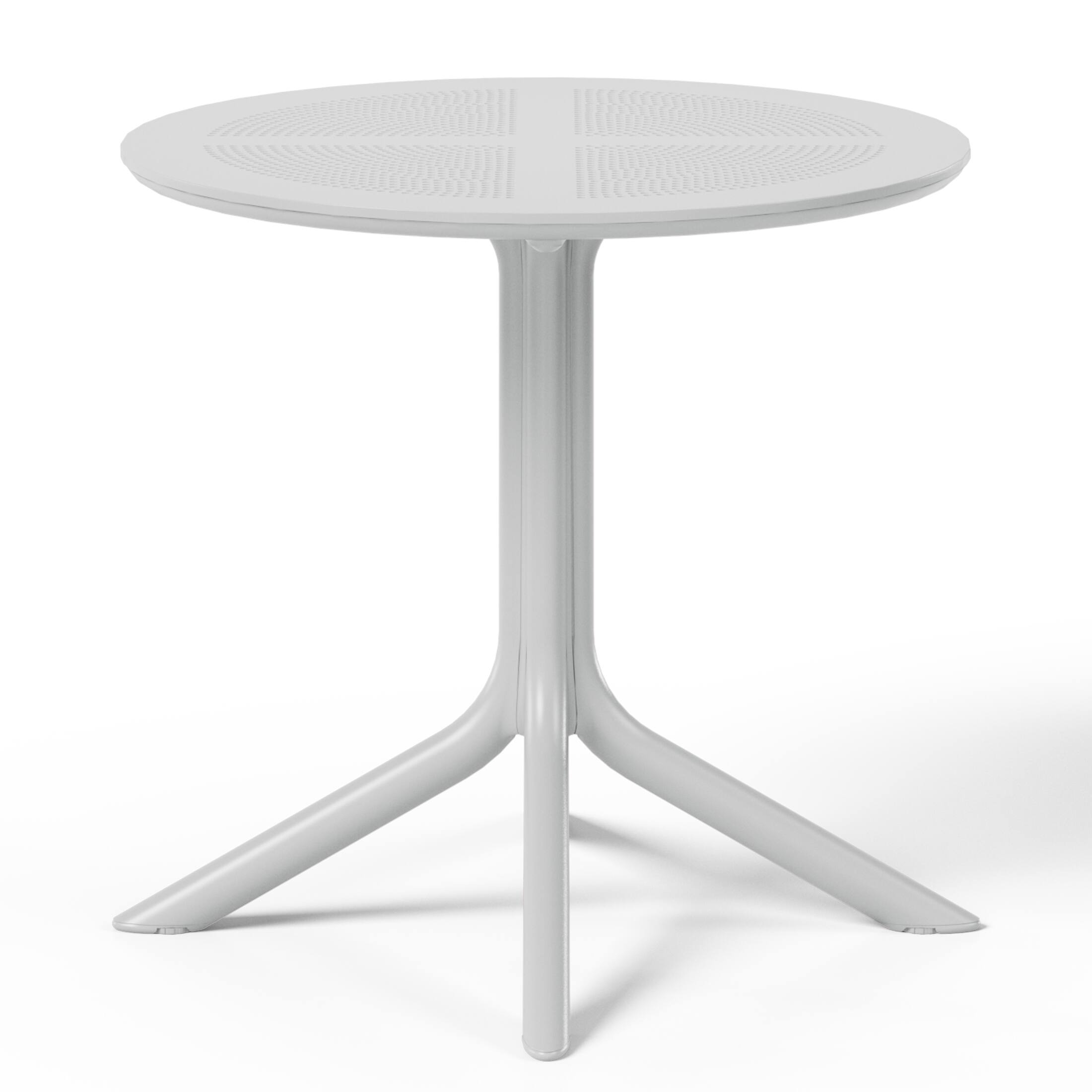 Back. WestinTrends - WestinTrends Playa 31.5" Round Plastic Outdoor Patio Dining Table for 4 - Gray.