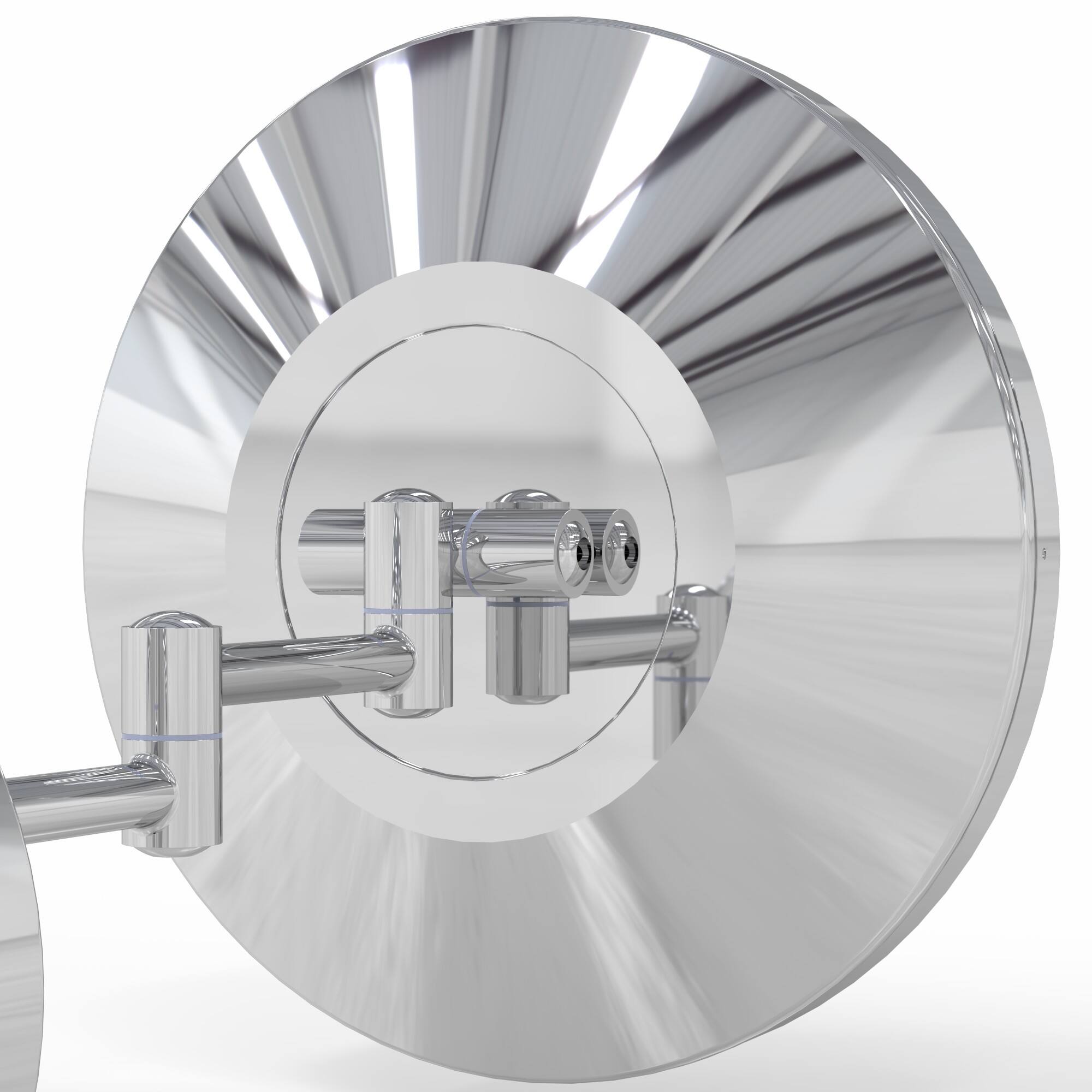 Alt View 5. Aptations - Aptations 9.63" LED Round Wall Mirror - 5X Magnification - Chrome.