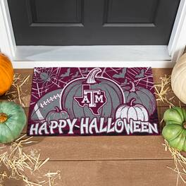 Evergreen Enterprises - Texas A&M Aggies 28" x 16" Happy Halloween Turf Door Mat - Multicolor