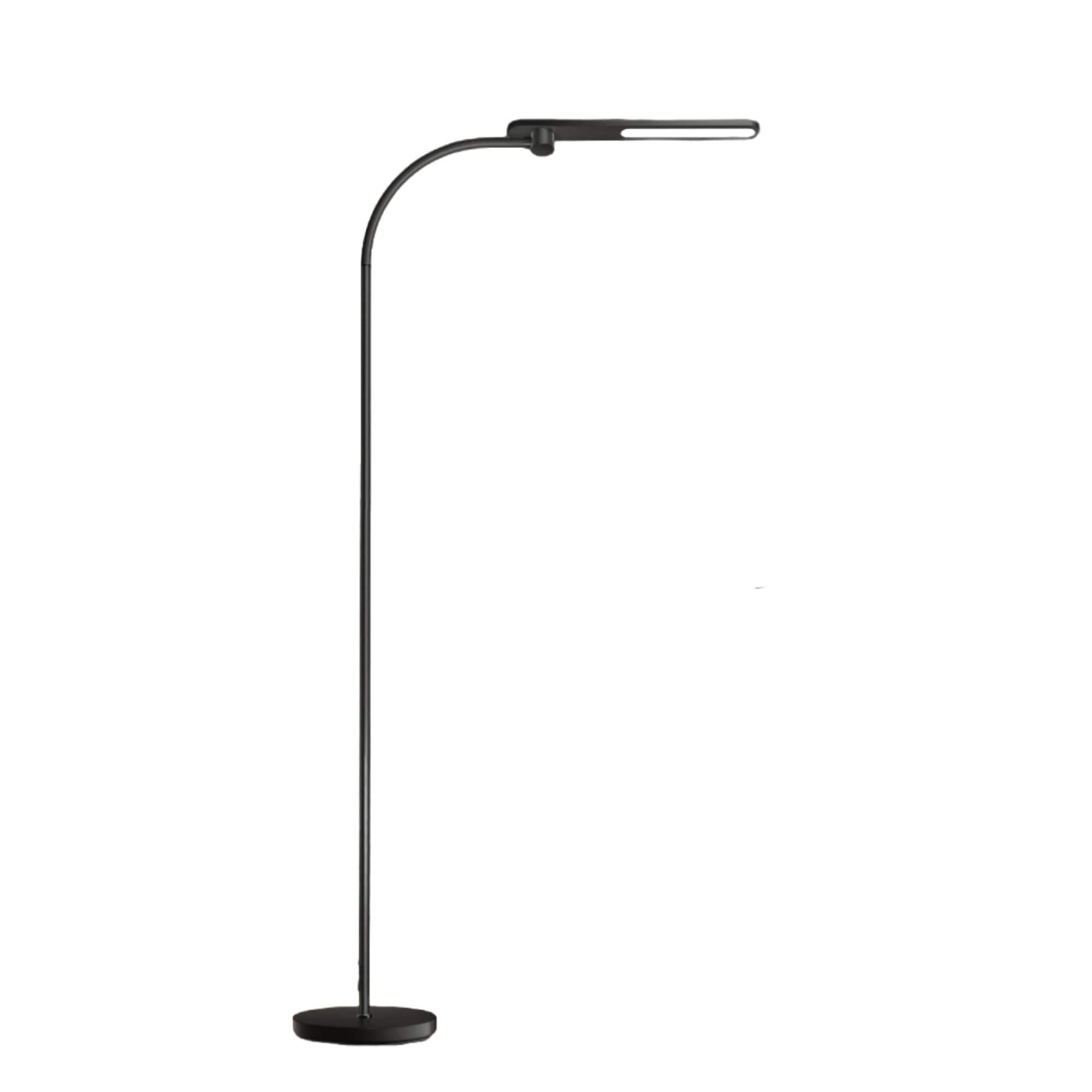 Front. Honeywell - HoneyWell Gooseneck LED Floor Lamp Bright Stepless Dimmable Tall Standing Lamp - Black.