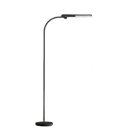Front. Honeywell - HoneyWell Gooseneck LED Floor Lamp Bright Stepless Dimmable Tall Standing Lamp - Black.
