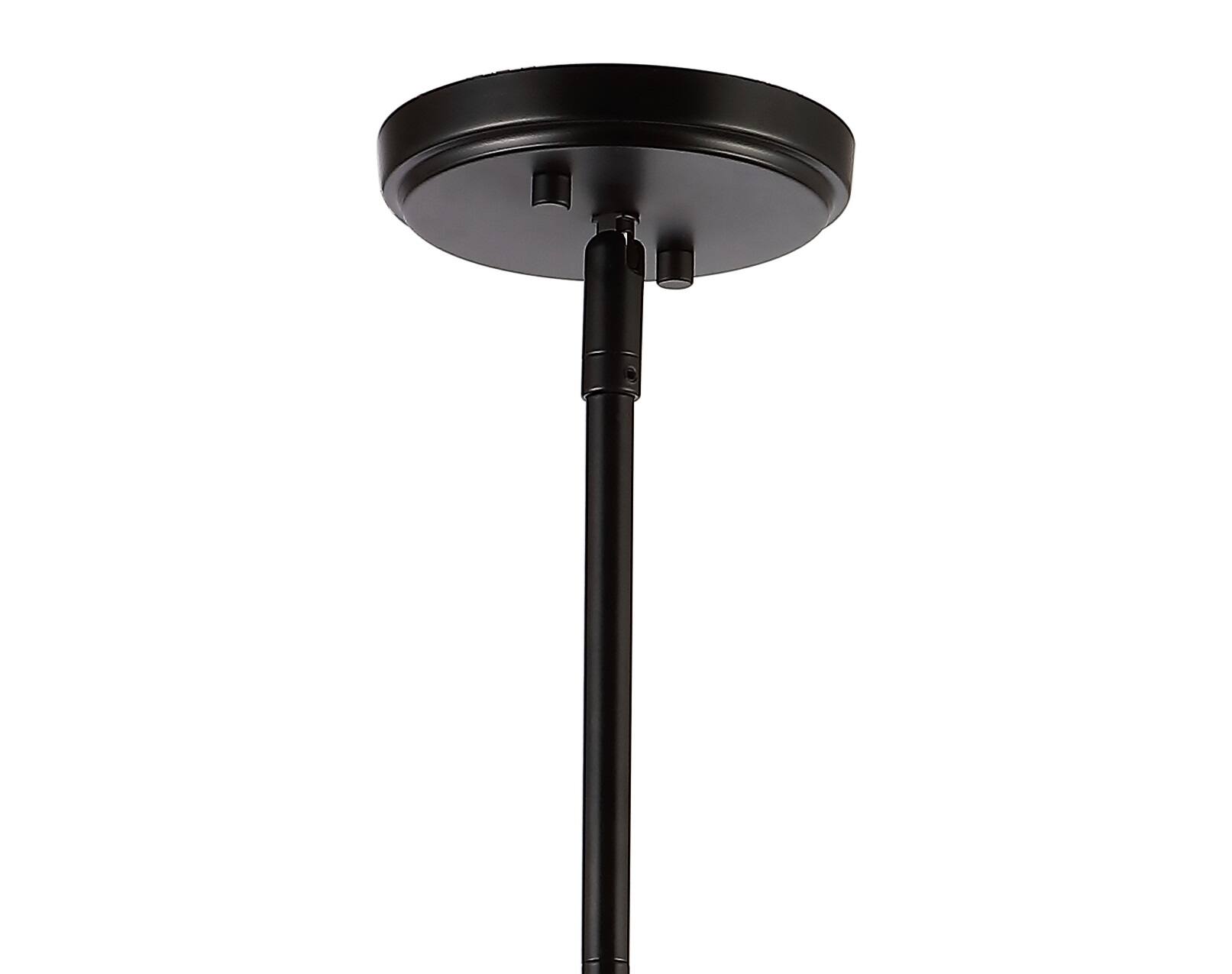 Alt View 6. Jonathan Y - Dante 26.75" 9-Light Transitional Modern Iron Adjustable Wagon Wheel LED Chandelier with Downlight, Black/Brass Gold - Black/Brass Gold.