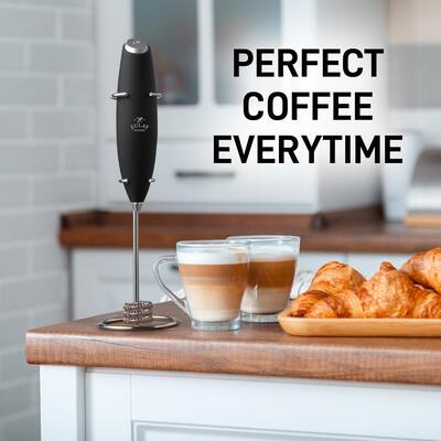 Zulay Kitchen Patented Tornado Triple Whisk Milk Frother with 2 Zulay Kitchen Patented Tornado Triple Whisk Milk Frother with 2