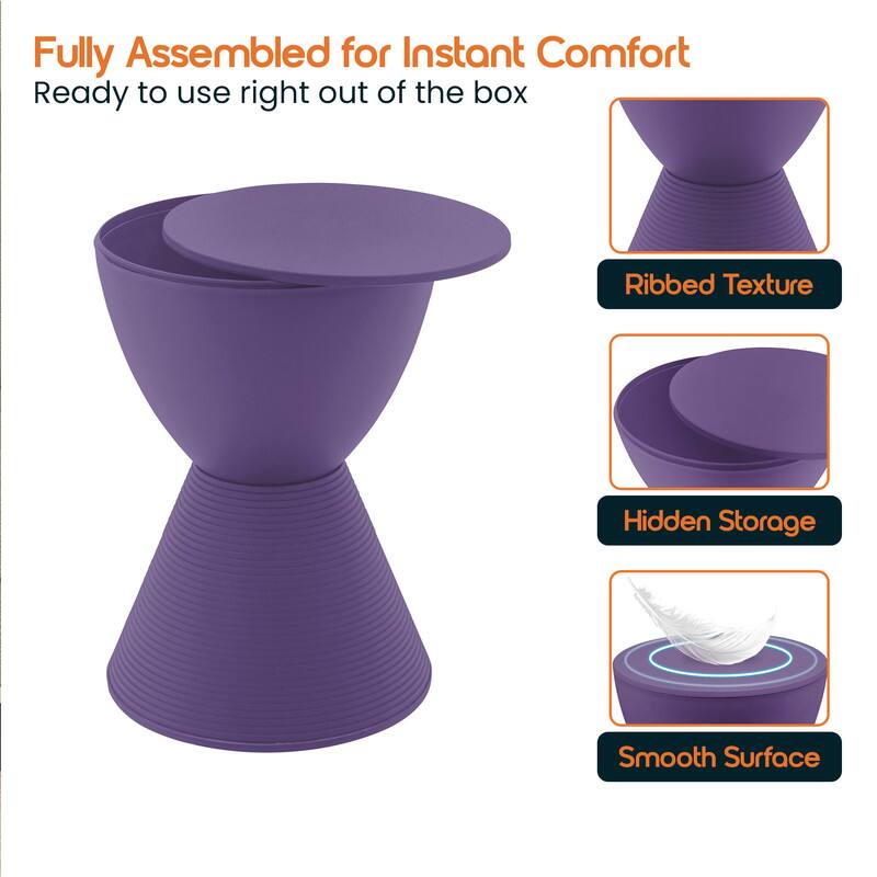 Fully Assembled for Instant Comfort  
Ready to use right out of the box  

- Ribbed Texture  
- Hidden Storage  
- Smooth Surface