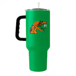 Logo Brands - Florida A&M Rattlers 40oz. Travel Tumbler with Handle - Multicolor