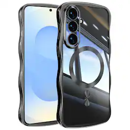 UUCOVER - For Samsung Galaxy S26+ Magnetic Case Built-in Lens Cover, Compatible with MagSafe Shockproof Drop Protection Slim Cover - Black