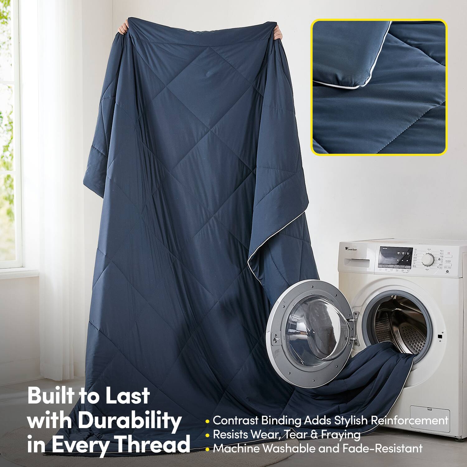 Built to Last with Durability in Every Thread

- Contrast Binding Adds Stylish Reinforcement
- Resists Wear, Tear & Fraying
- Machine Washable and Fade-Resistant