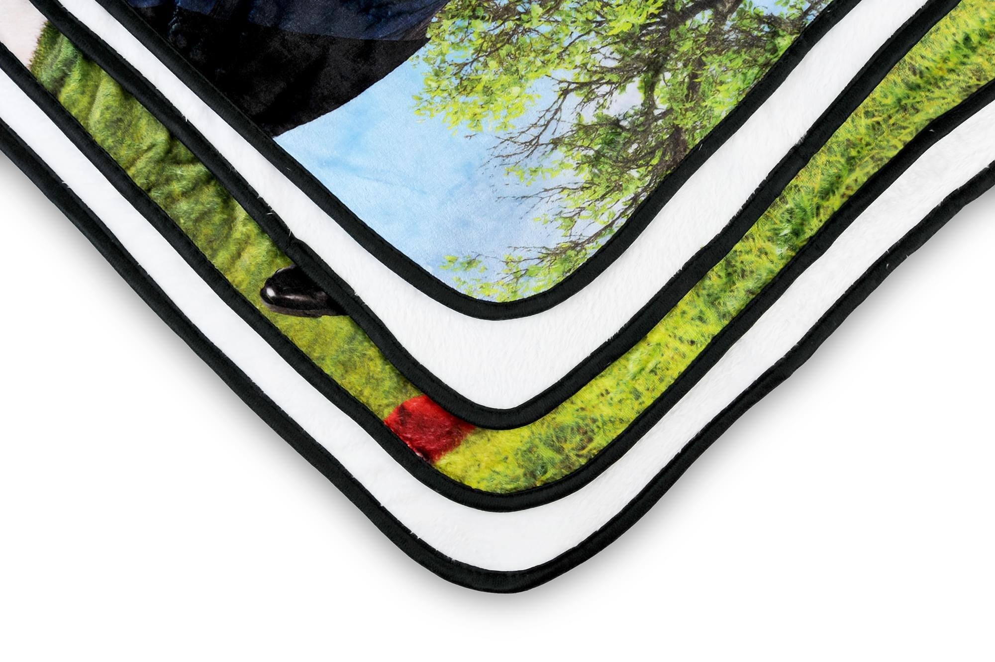 Alt View 2. Surreal Entertainment - The Office Sunday Afternoon Art Style Fleece Throw Blanket | 60 x 45 Inches - Green.