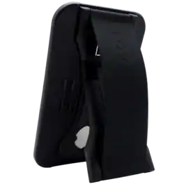 LoveHandle - PRO for MagSafe Universal Magnetic Wallet, Phone Grip & Kickstand with Adapter Ring - Solid - Black on Clear