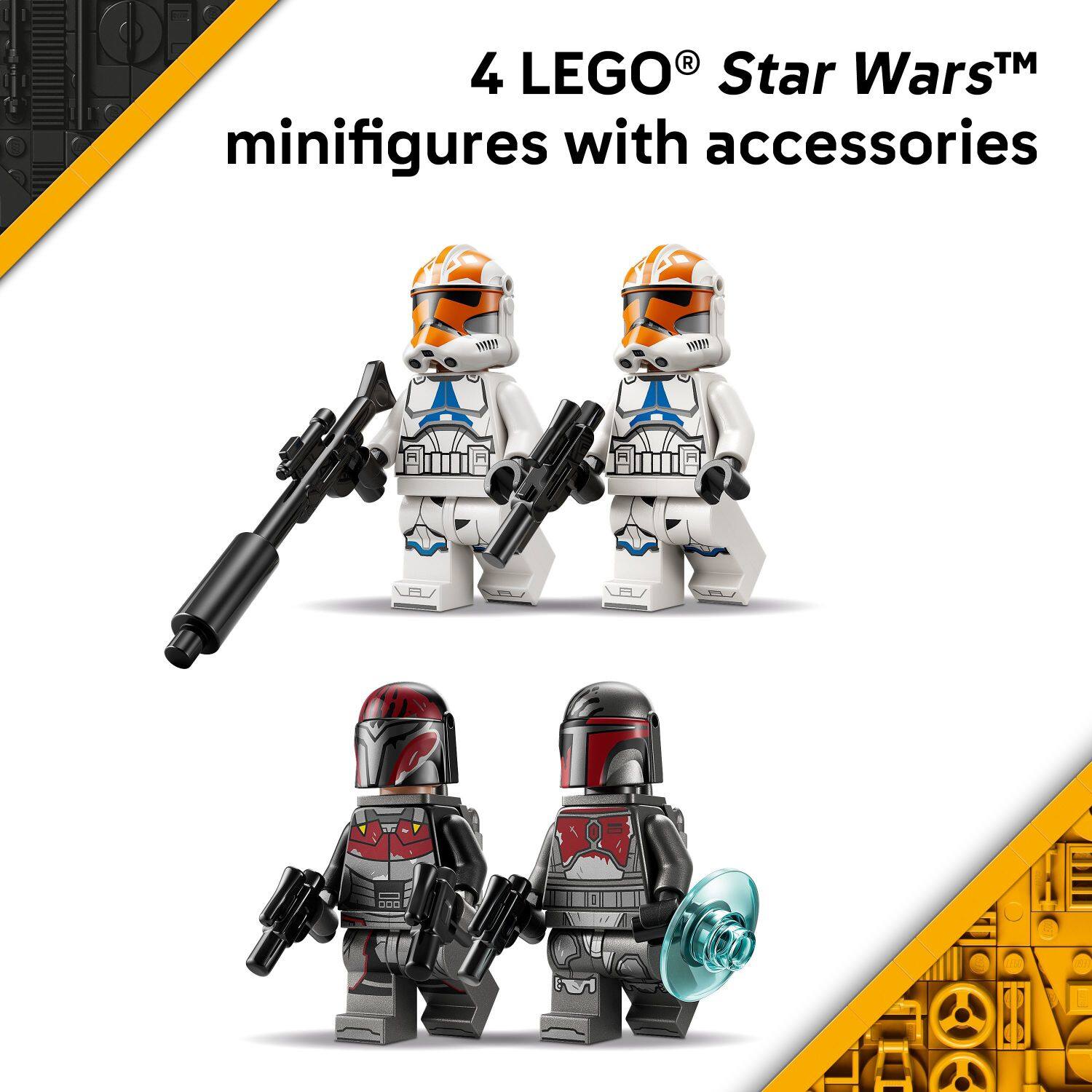 4 LEGO® Star Wars™ minifigures with accessories