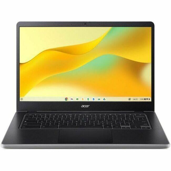 Front. Acer - Acer Chromebook 314 C936 C936-C0RN 14" Chromebook - Full HD - Intel N-Series N100 - 8 GB - 64 GB Flash Memory - English - Black.
