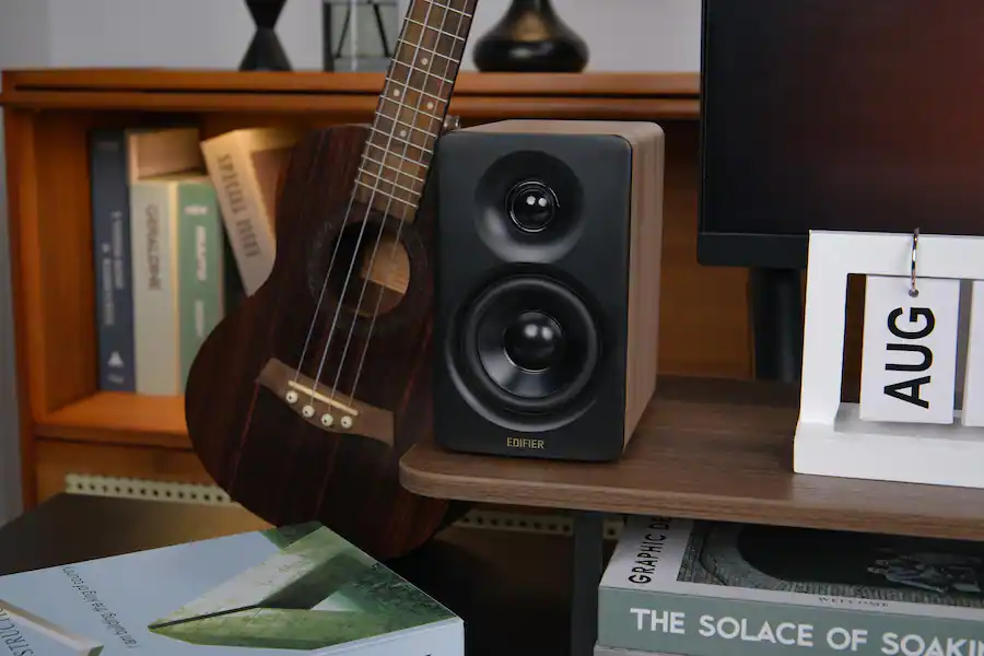 Edifier M60 Compact Desktop 2.0 Speakers (Pair) Oak Brown M60 - Oak ...