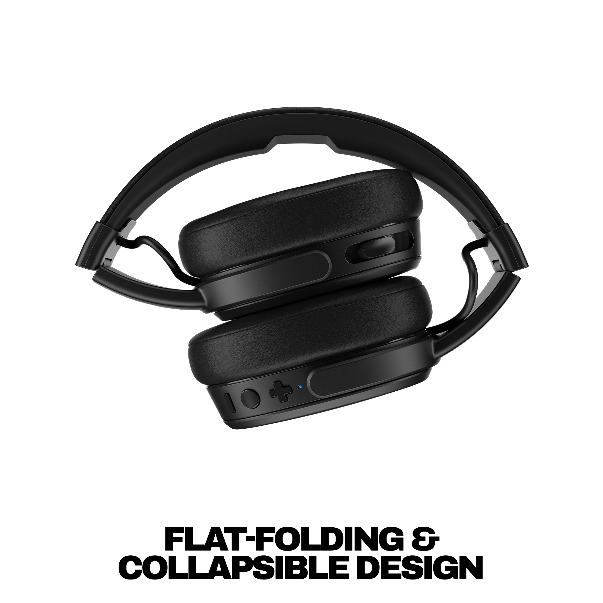 Left. Skullcandy - Crusher 3.0 Wireless Over-the-Ear Heaphones - Black.