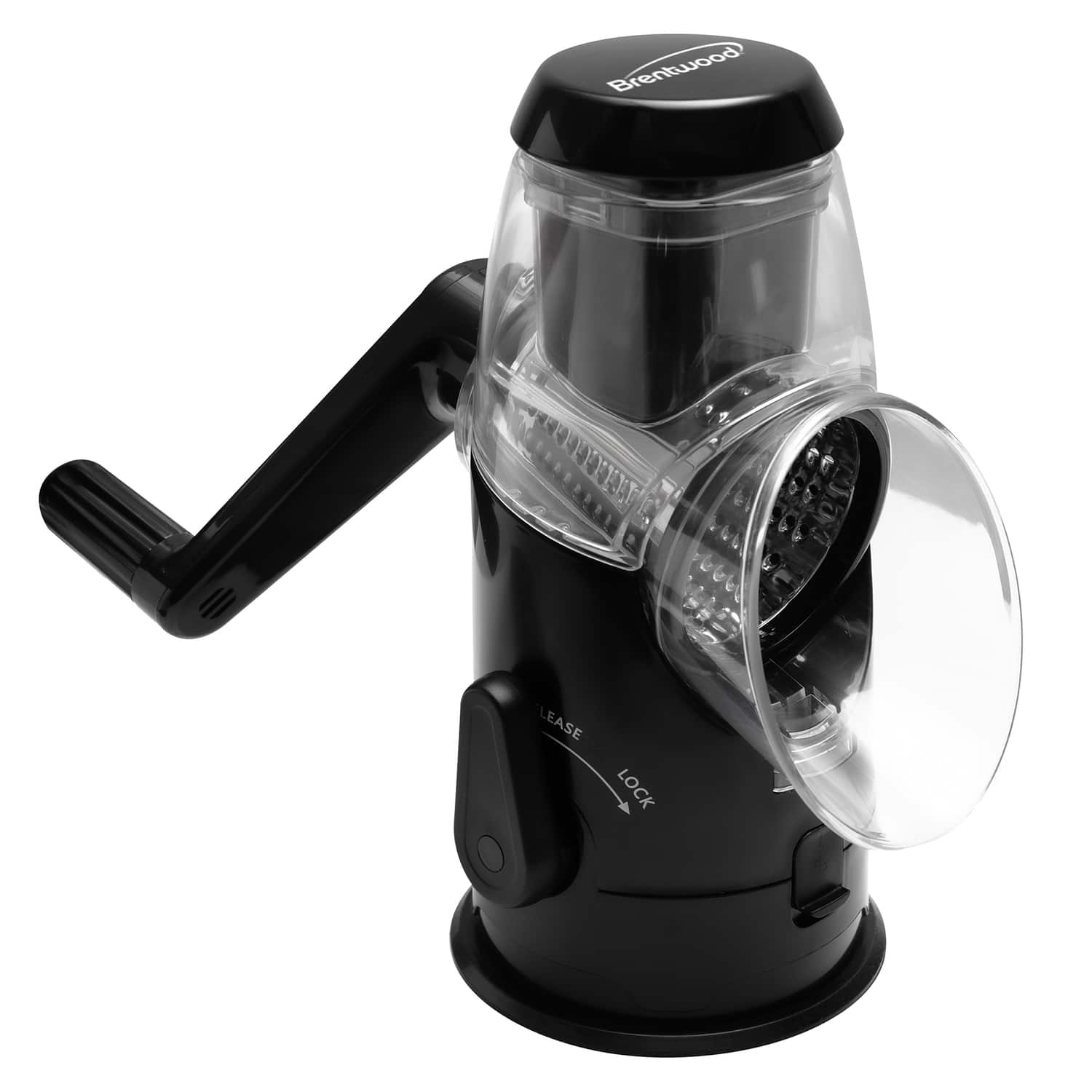 Brentwood - Ka-5060bk Rotary Grater With Handle And Stainless Steel Drum Blades - Black