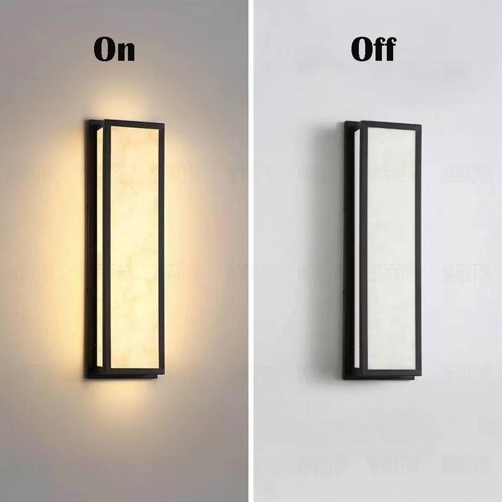 Back. E.P. Light - Set of 2 32.7" 3000K Hardwired Wall Sconces.