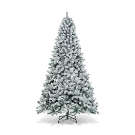 Skar Audio - Artificial Pvc Christmas Tree W/stand Holiday Season Indoor Outdoor - Snowy White 9ft