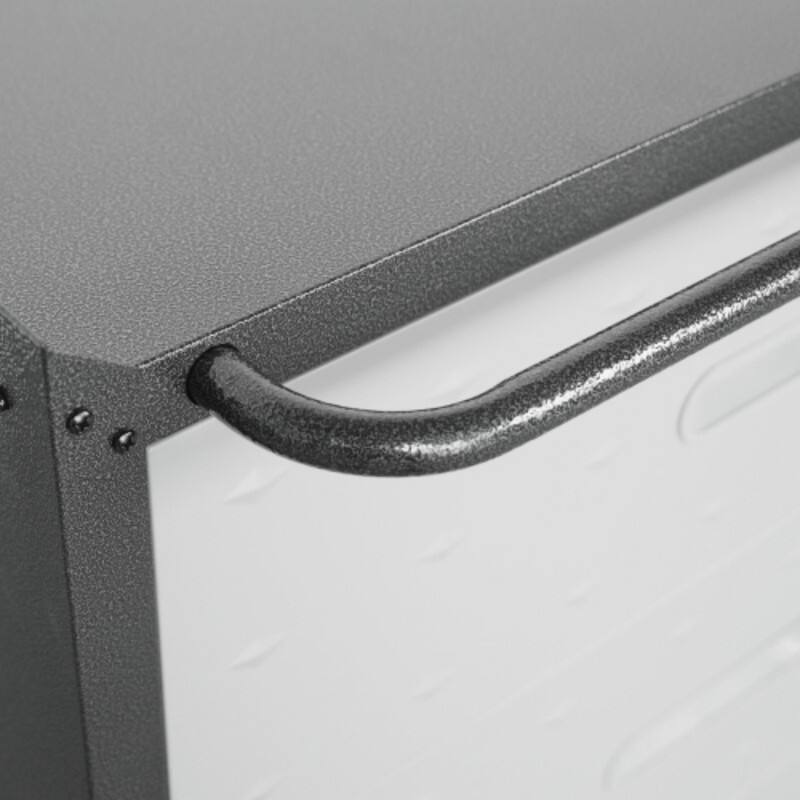 Alt View 6. ALEXOUN - Heavy-Duty Metal Storage Cabinet with Wheels,3 Drawer Tool Cabinet,Simple Design & Easy to Use for Garage, Office, Home - Gray.