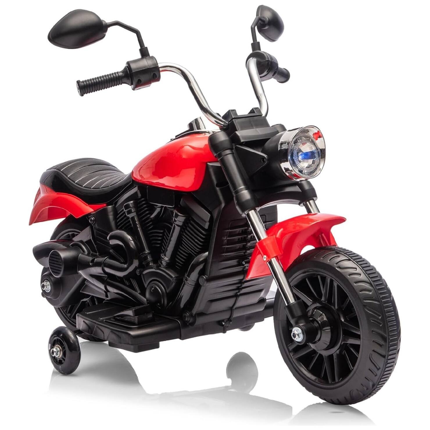Front. GARVEE - Kids Ride on Motorcycle,12v Kids Electric Motorcycle with Headlight & Horn - Red.