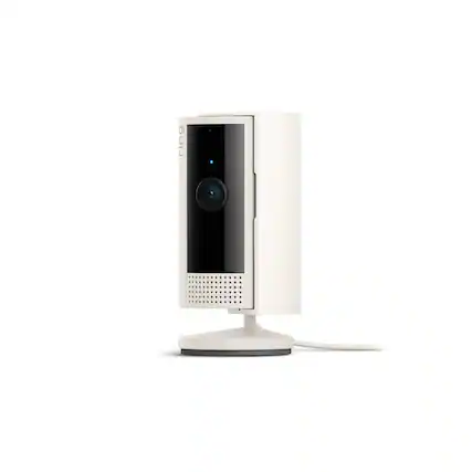 Front. Ring - Indoor Plug-In 1080p Security Camera (2nd - Generation) with Privacy cover - Starlight.