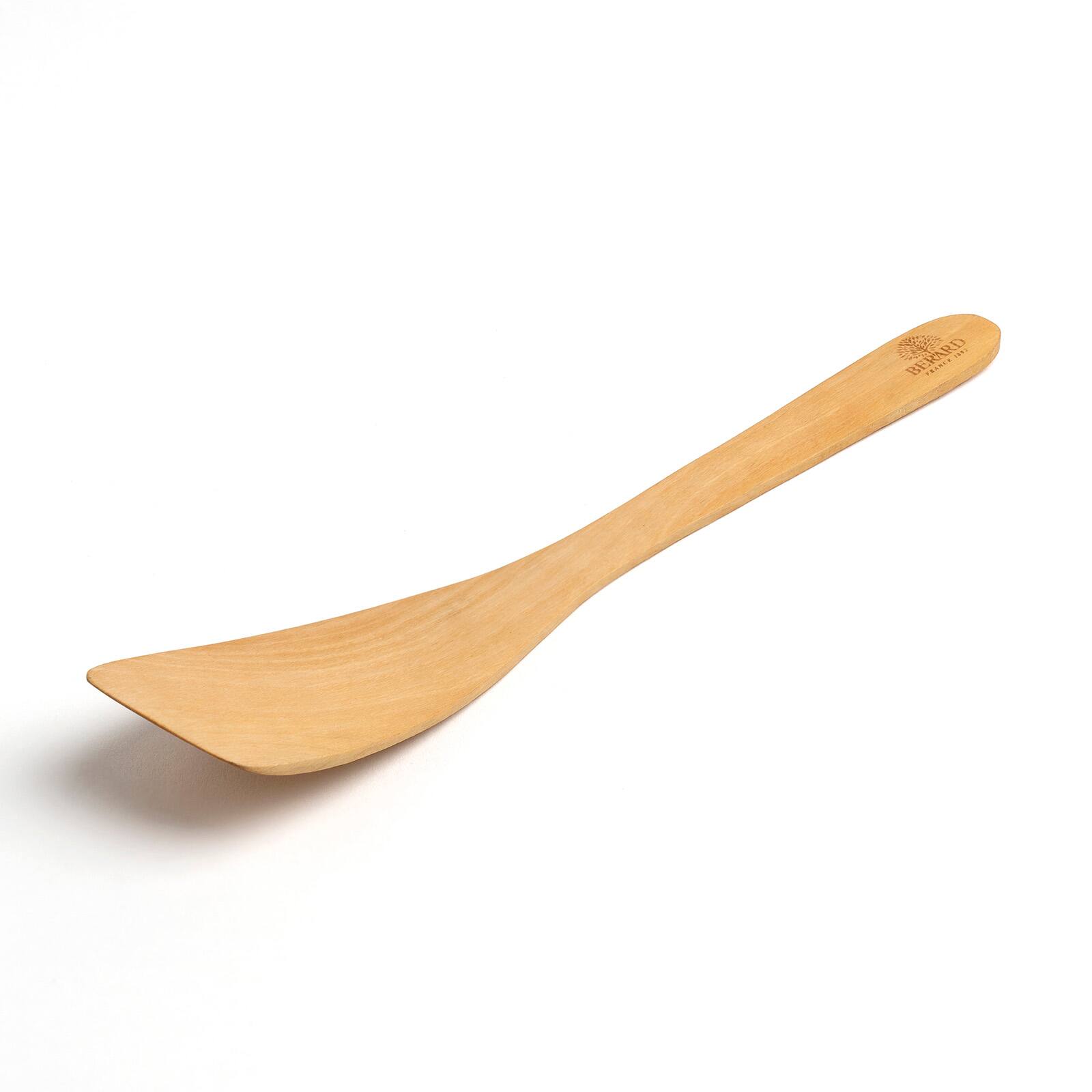 Alt View 1. Berard - Contour Olive Wood Curved Spatula, 12-Inch - Brown.