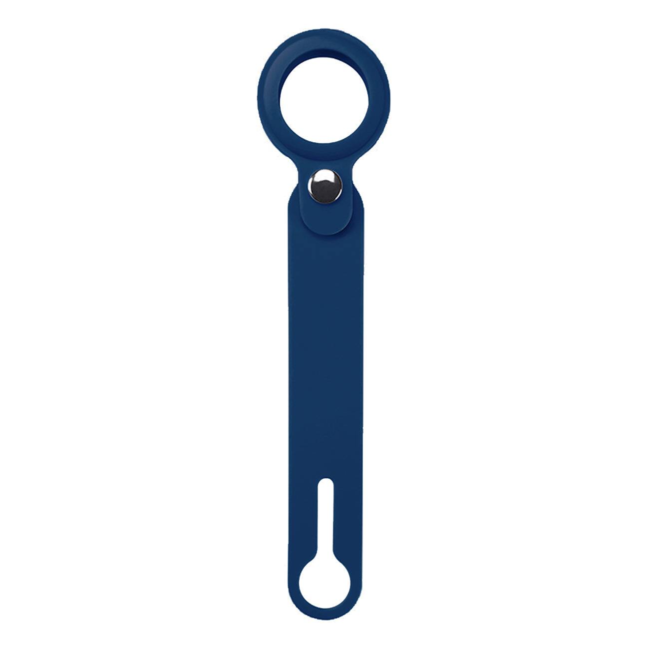 Front. Reiko - Silicone Case For Apple Airtag In Navy - Navy.