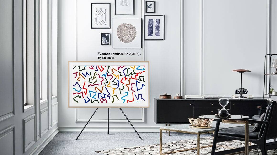 Alt View 17. Samsung - 32” The Frame Customizable Bezel - Modern White.