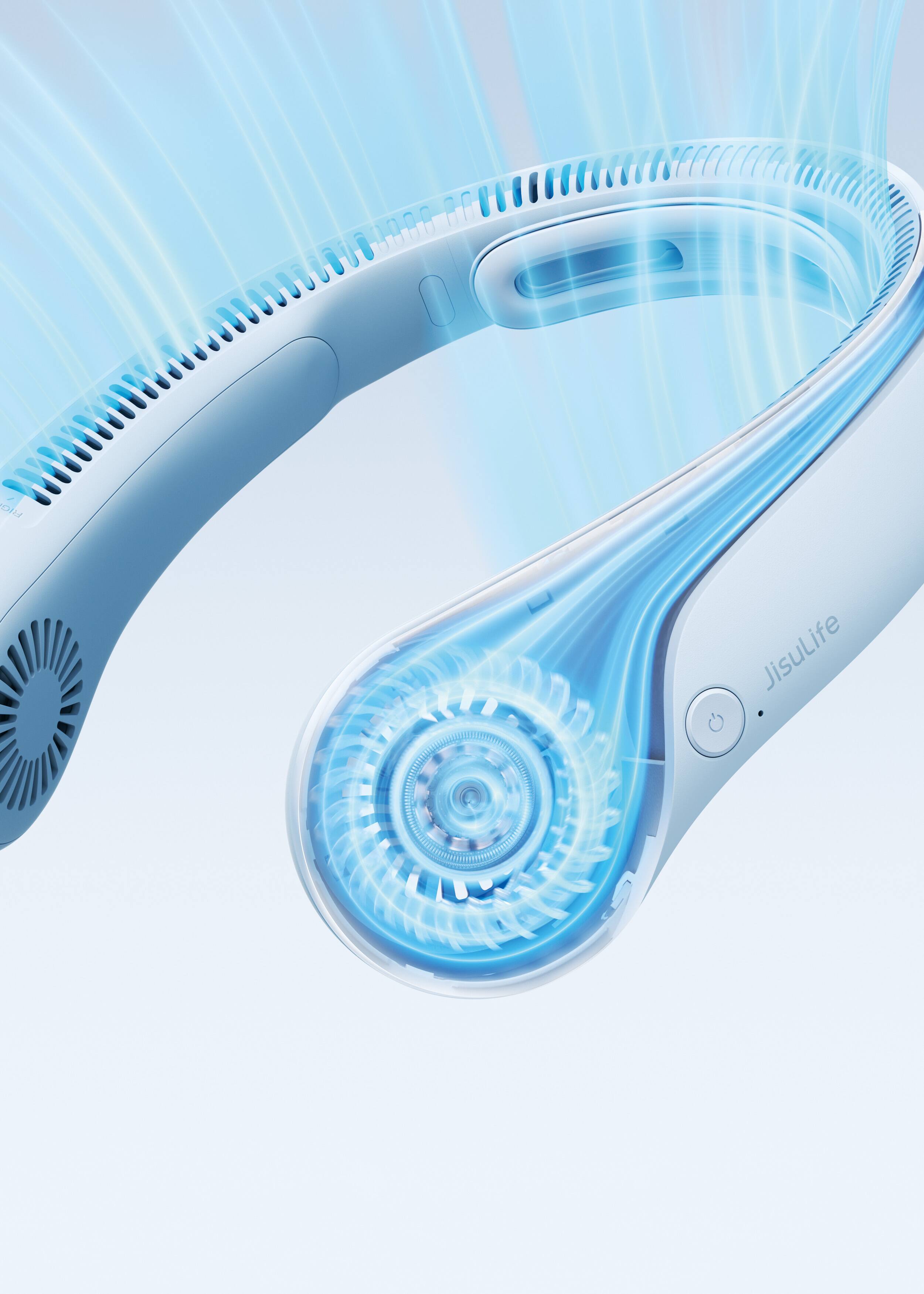 Alt View 1. Jisulife - Neck Fan Life4B - Light Blue.