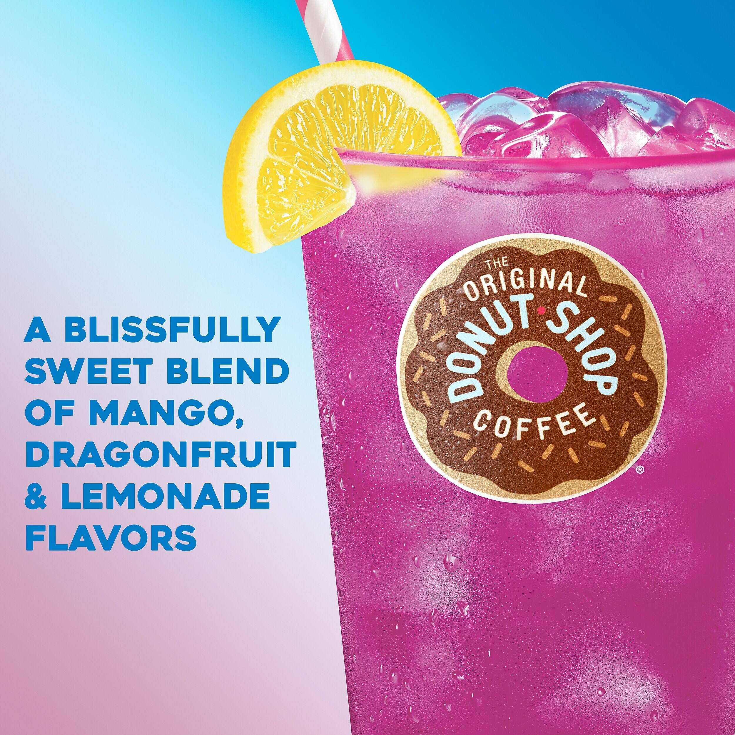 A blissfully sweet blend of mango, dragonfruit & lemonade flavors. The Original Donut Shop Coffee