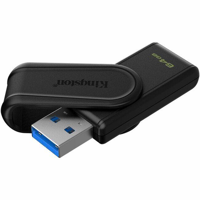 Front. Kingston - Kingston DataTraveler Exodia S USB Flash Drive - 64 GB - USB 3.2 (Gen 1) - Black - 1 - Black.