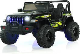 Costway - Kids Ride on Truck 12V Battery Powered Ride on Car 2-Seat with 2.4G Parental Remote Control - Black