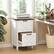 Alt View 8. Homcom - File Cabinet with 2 Drawers, Rustic Farmhouse Office Storage Cabinet for A4, Letter Size - Distressed White.