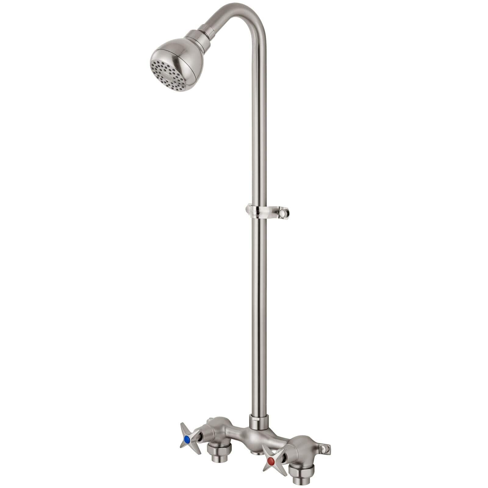 Photos - Shower System KIT Dazzed Corner - Outdoor Shower  - Brushed Nickel AV6P8M 