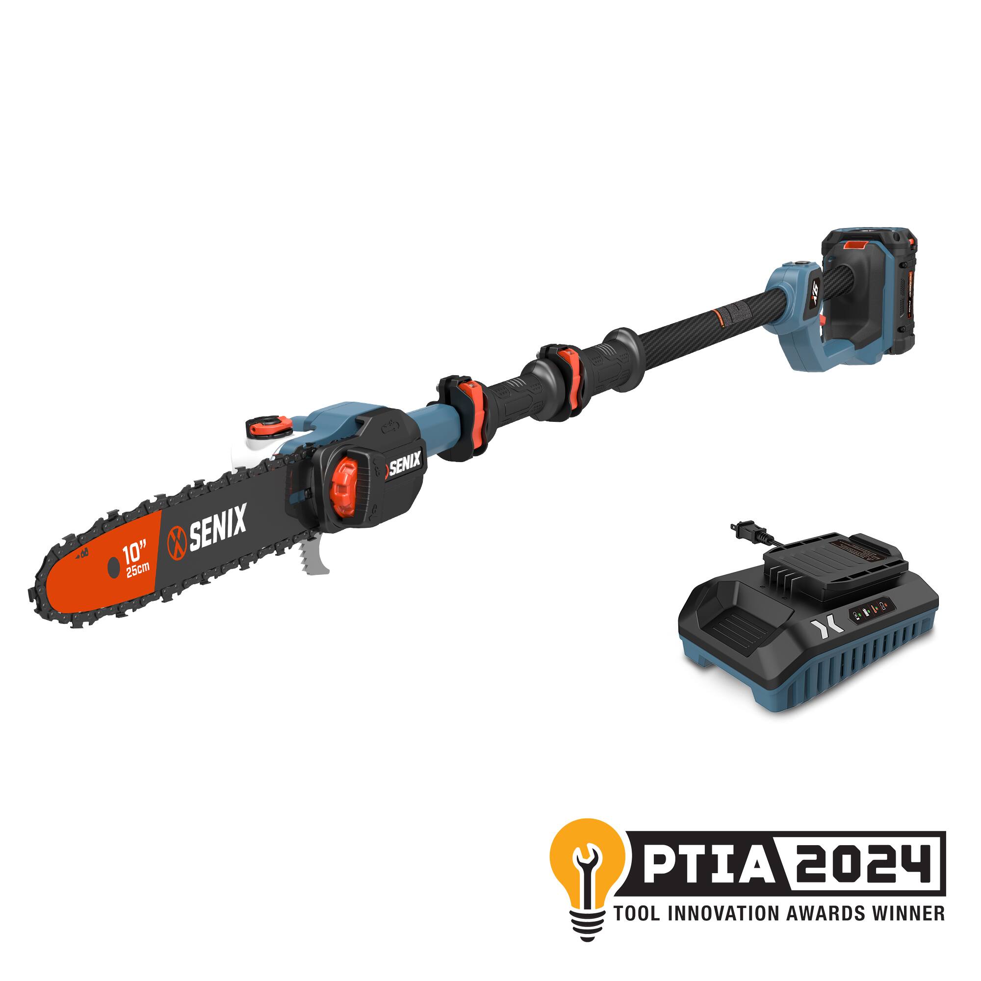 "SENIX - X6 60V Max* 10"" Cordless Pole Saw, Brushless (3.0 Ah Battery & Charger Included) - Blue" price history on PriceWatchPro