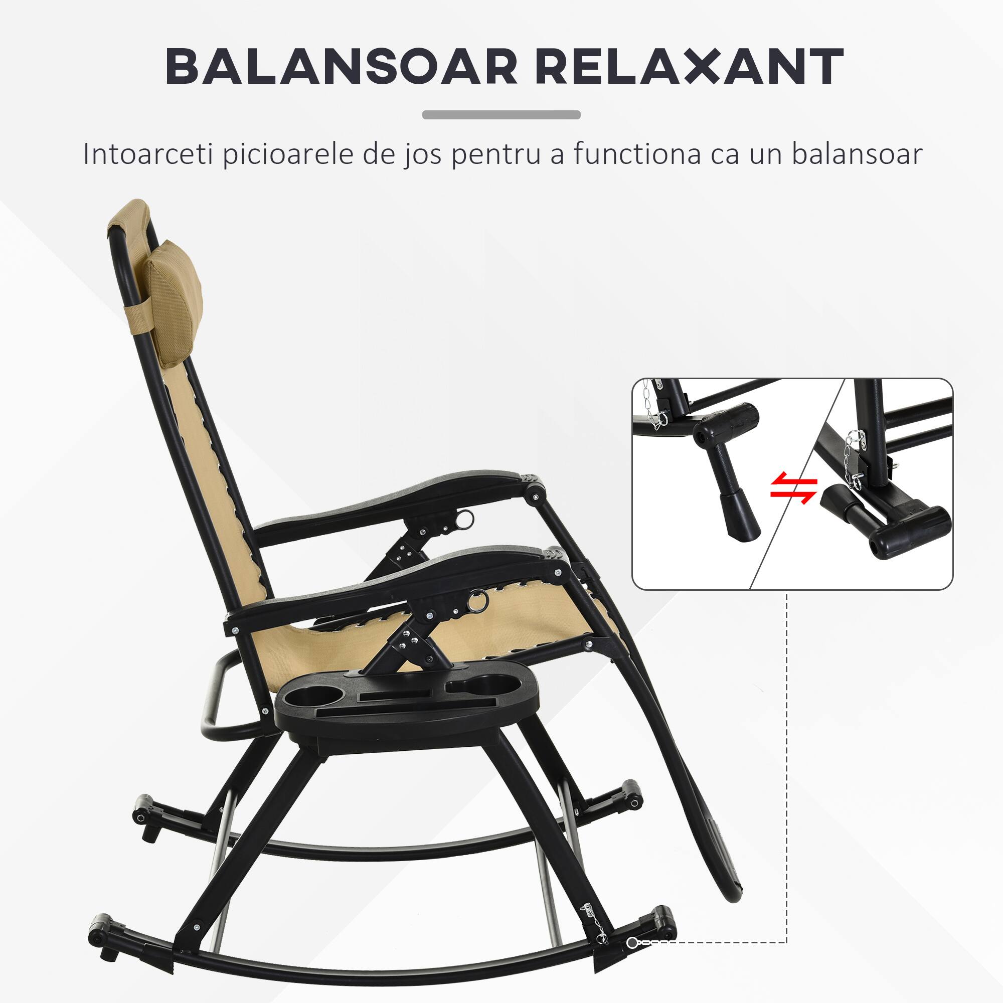 BALANSOAR RELAXANT
Intoarceti picioarele de jos pentru a functiona ca un balansoar