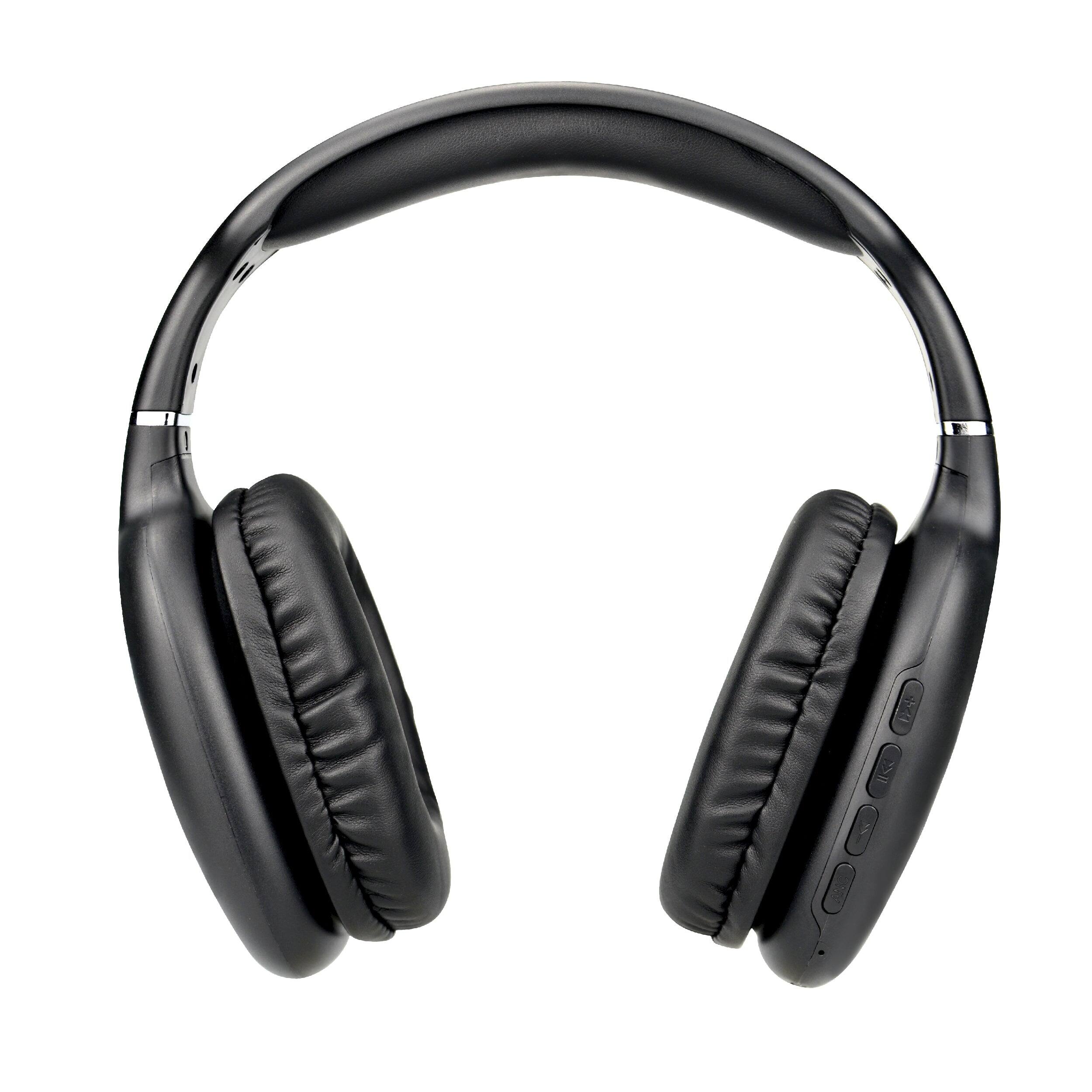 Angle. RCA - Wave-53 Active Noise Cancelling Headphones, 12H Playtime - Black.