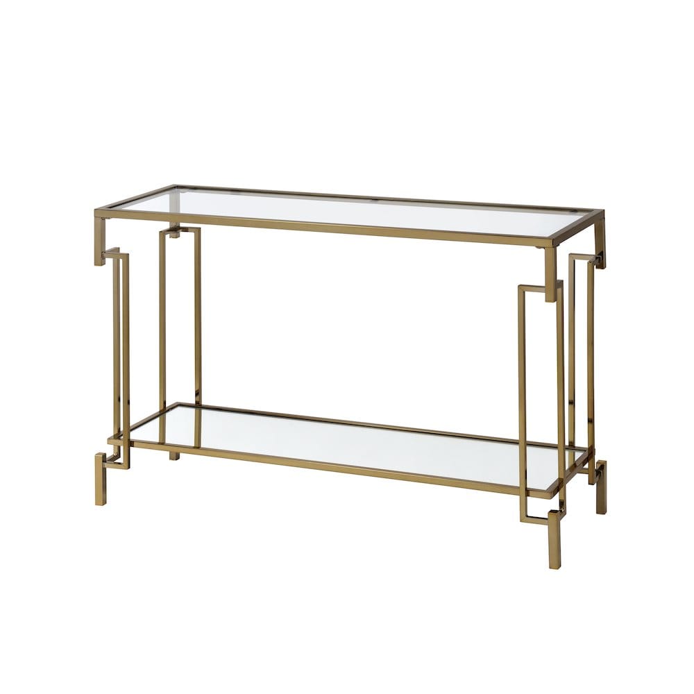 Furniture of America - Anaheim Metal 1-Shelf Sofa Table Champagne - Gold
