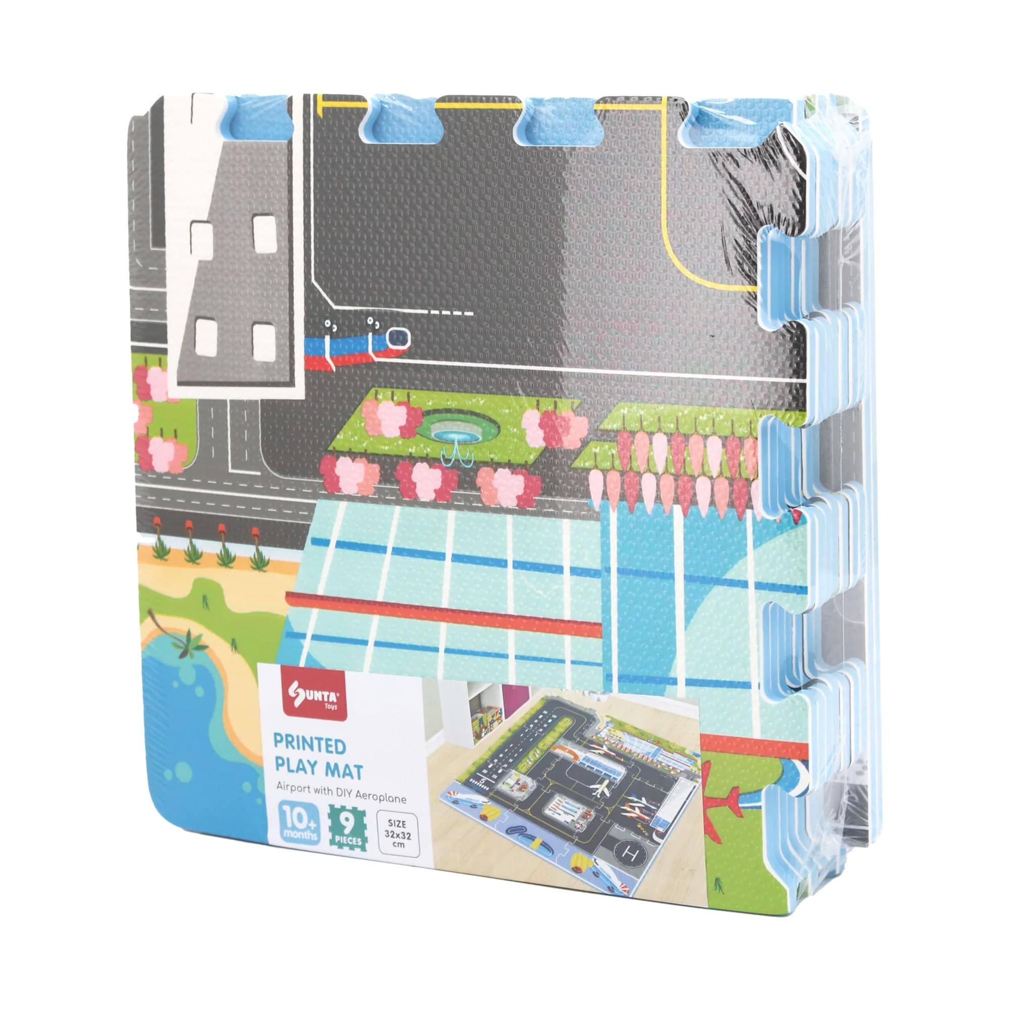 GUNTA UNTA Toun PRINTED PLAY MAT Airport Air with DIY Aeroplone 10t 9 SIZE months PIECES 32x32 LP H