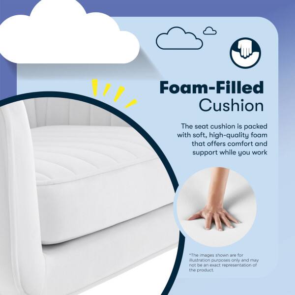 Foam-Filled Cushion  
The seat cushion is packed with soft, high-quality foam that offers comfort and support while you work.  
*The images shown are for illustration purposes only and may not be an exact representation of the product.