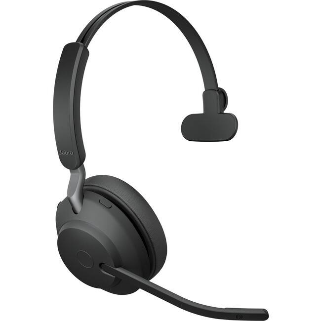 Front. Jabra - Jabra Evolve2 65 Headset - Mono - USB Type A - Wireless - Bluetooth - Over-the-head - Monaural - Supra-aural - Black - Black.